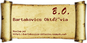 Bartakovics Oktávia névjegykártya